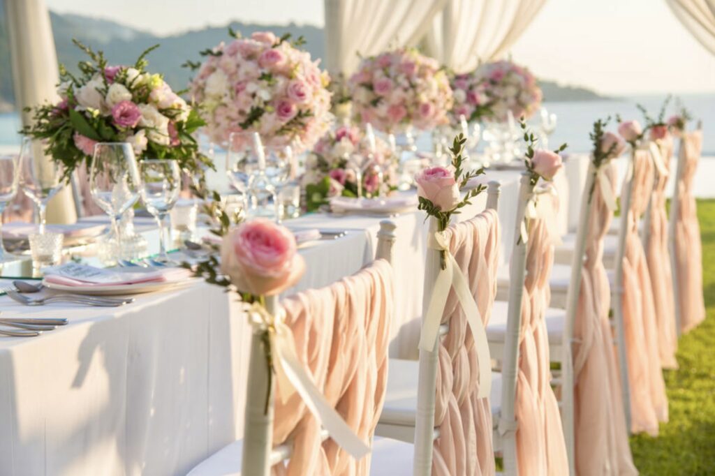 Table de réception fleurie par Pearl Flower